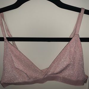 Sparkly pink clip back bralette